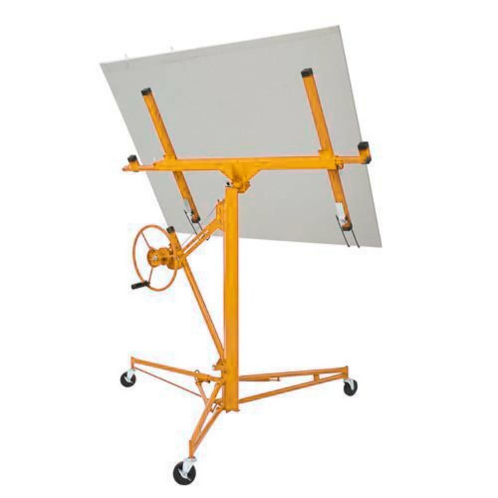 Great Choice Products 11&s; Drywall Rolling Lifter Panel Hoist Jack Caster Construction Lockable Wheels