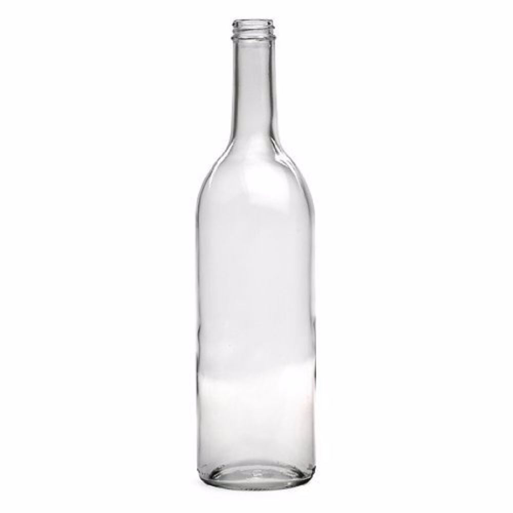 Waterloo Container Wine Bottles - 750 mL Flint Claret - Flat Bottom - Screw Top - Case of 12