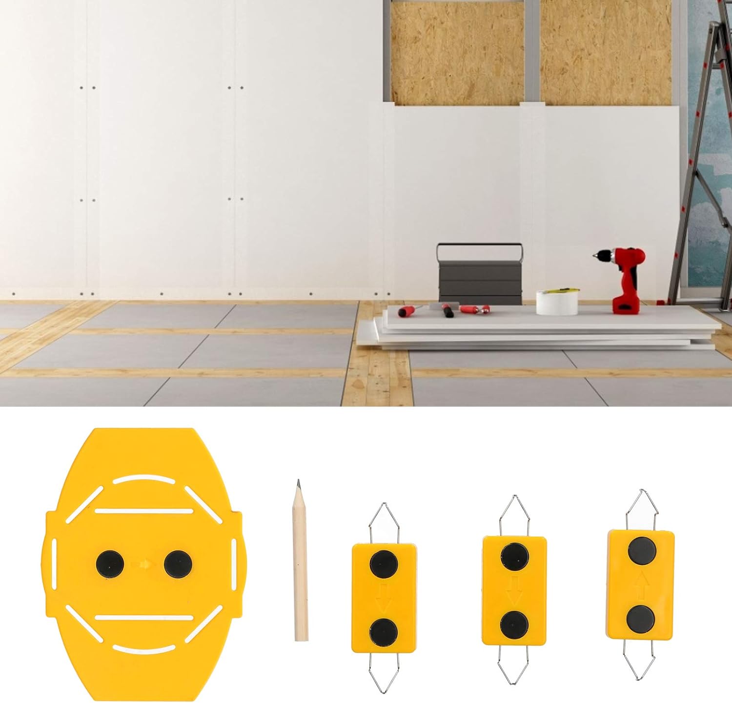 hyuduo Drywall Cutout Locator Tool, Accurate Magnetic Locator Drywall Cutout Marking Tools for Drywall Hole Openings Laminated Floorin
