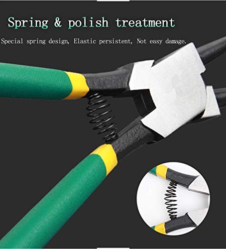 SDFSX 4 Pcs Snap Ring Pliers Set, 7-Inch Internal/External Snap Ring Pliers Set, Heavy Duty External/Internal Circlip Pliers wit