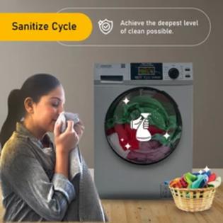 Equator Pet Compact 110V Vented/Ventless 15 lbs Sani Combo Washer Dryer 1400 RPM(Silver)