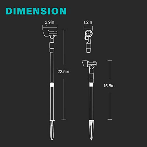 Malibu Low Voltage LED Telescoping Spotlight Wall Light Outdoor Spotlight Waterproof Lighting for Driveway, Yard, Lawn, Flood, G