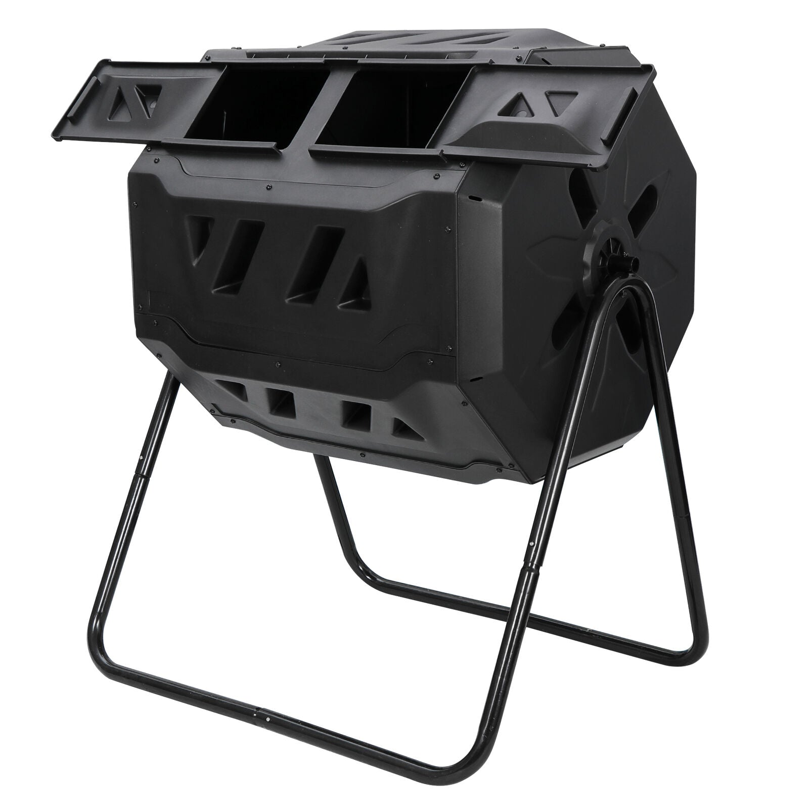Generic 43 Gallon Large Composting Tumbler Dual Rotating Outdoor Garden Compost Bin