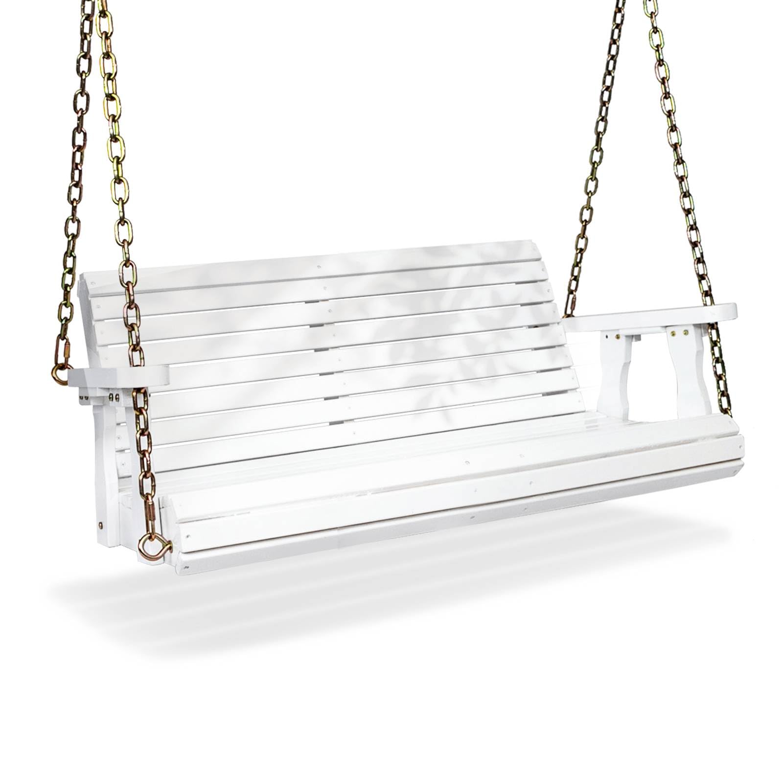 VINGLI Upgraded Patio Wooden Porch Swing for Courtyard &a; Garden, Heavy Duty 880 LBS Swing Chair Bench with Hanging Chains for Ou