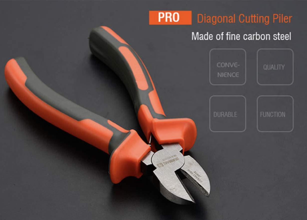 edward tools harden pro wire cutters diagonal pliers 6 - heavy duty side flush cutters for wire, zip ties, crafting, electric