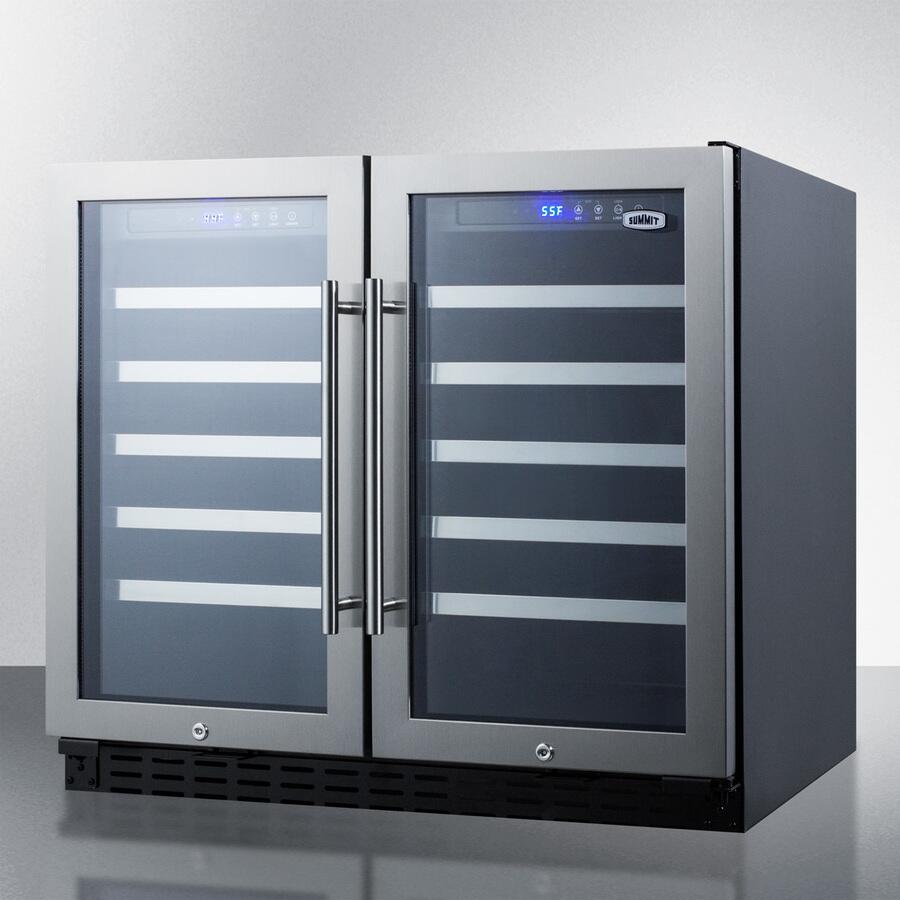 Summit SWC3668ADA 36 Undercounter Dual Zone Wine Cooler  in Stainless Steel