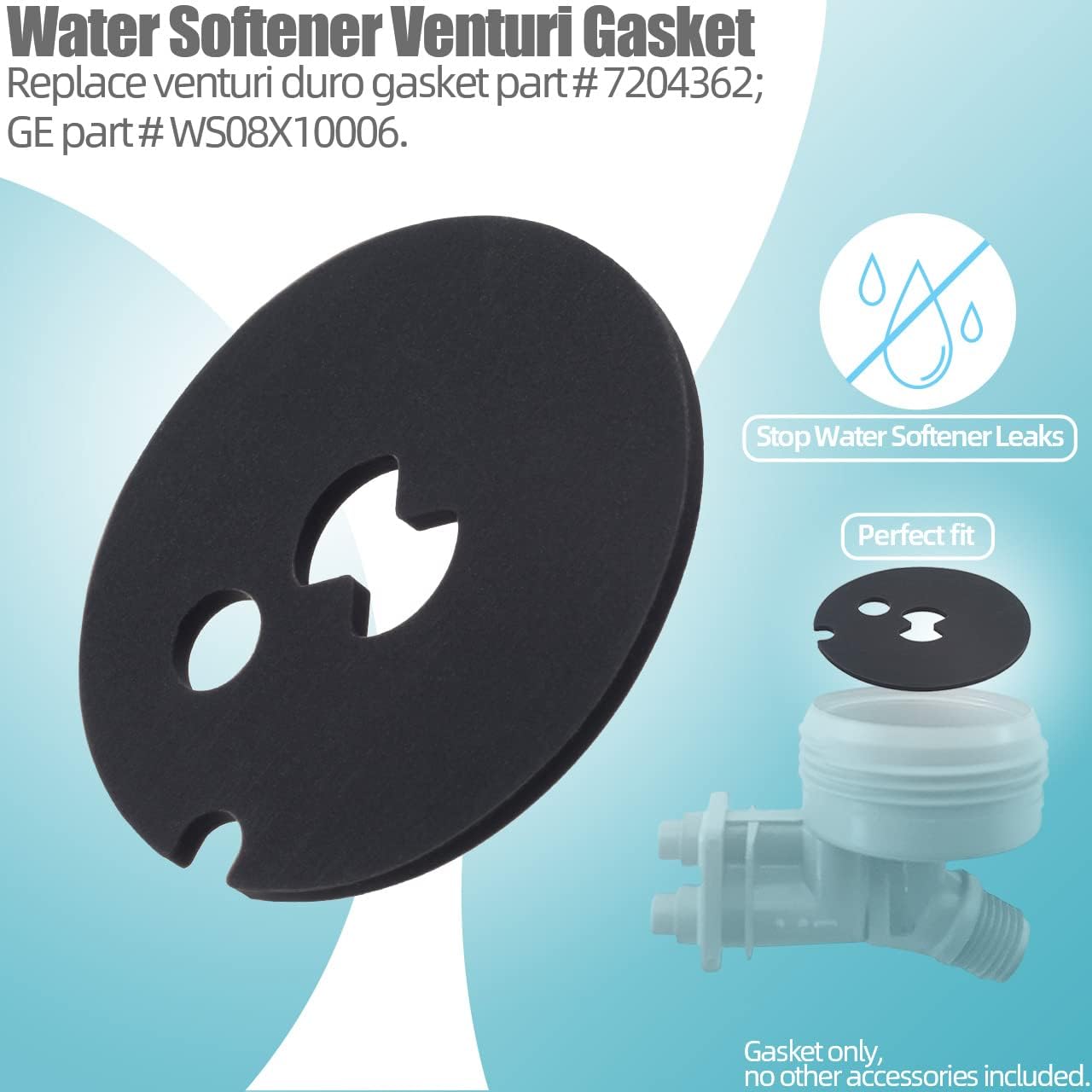 AwenSun Water Softener Venturi Gasket, Compatible with Kenmore, Kenmore Elite