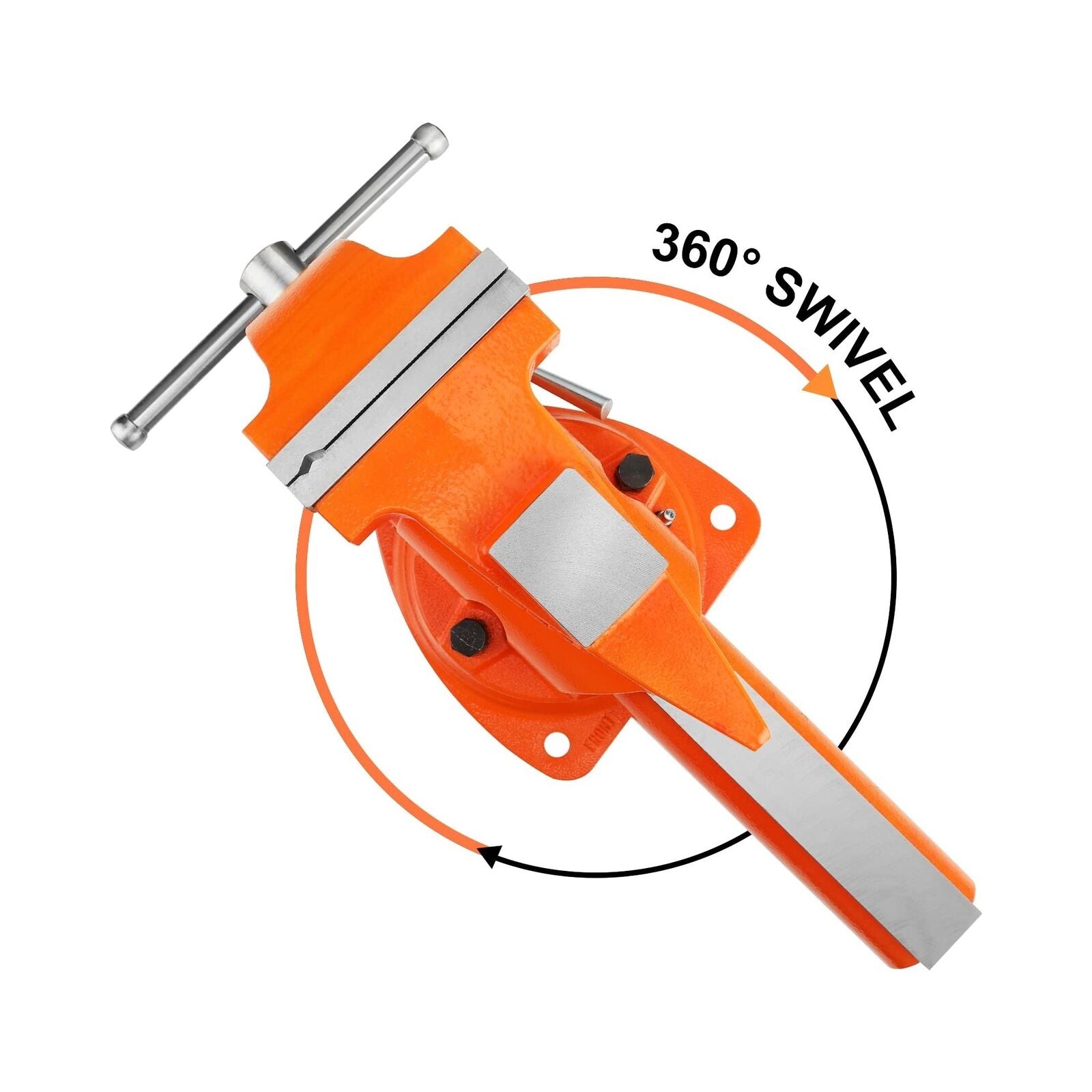GCP Products Heavy Duty Bench Vise, 5-Inch Jaw Width 7-Inch Jaw Opening, 360-Degree S...