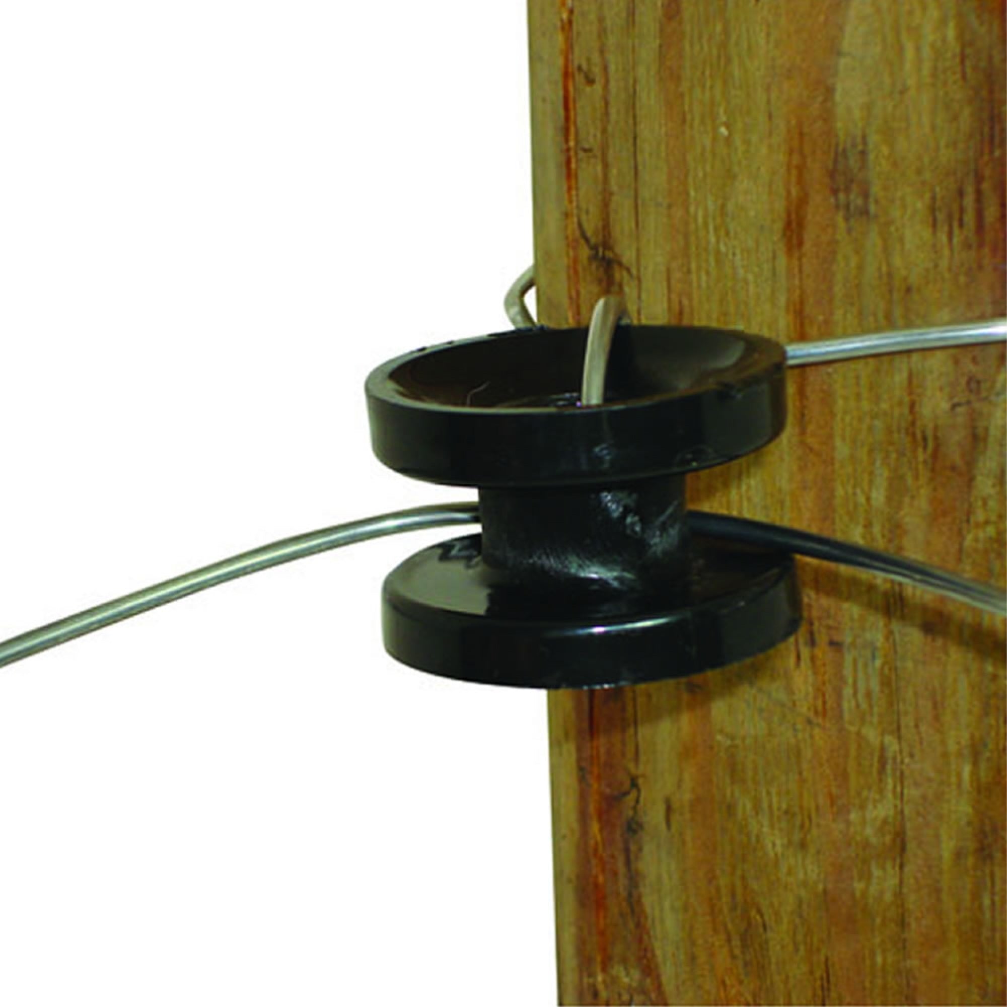 Field Guardian Wood Post - High Strain Corner Insulator - Black - 10/pk