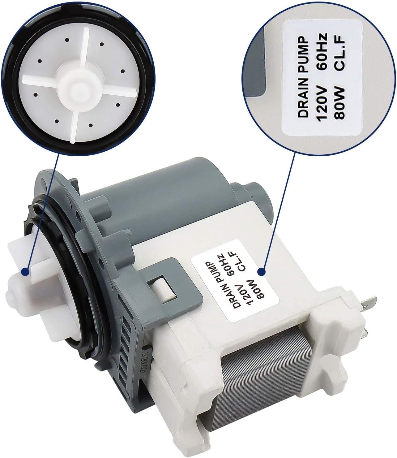 Blutoget DC31-00178A PX3516-01 Washer Drain Pump Motor - Compatible with Samsung Washing Machine - Replaces PX3516-01 DC31-00178D AP5916