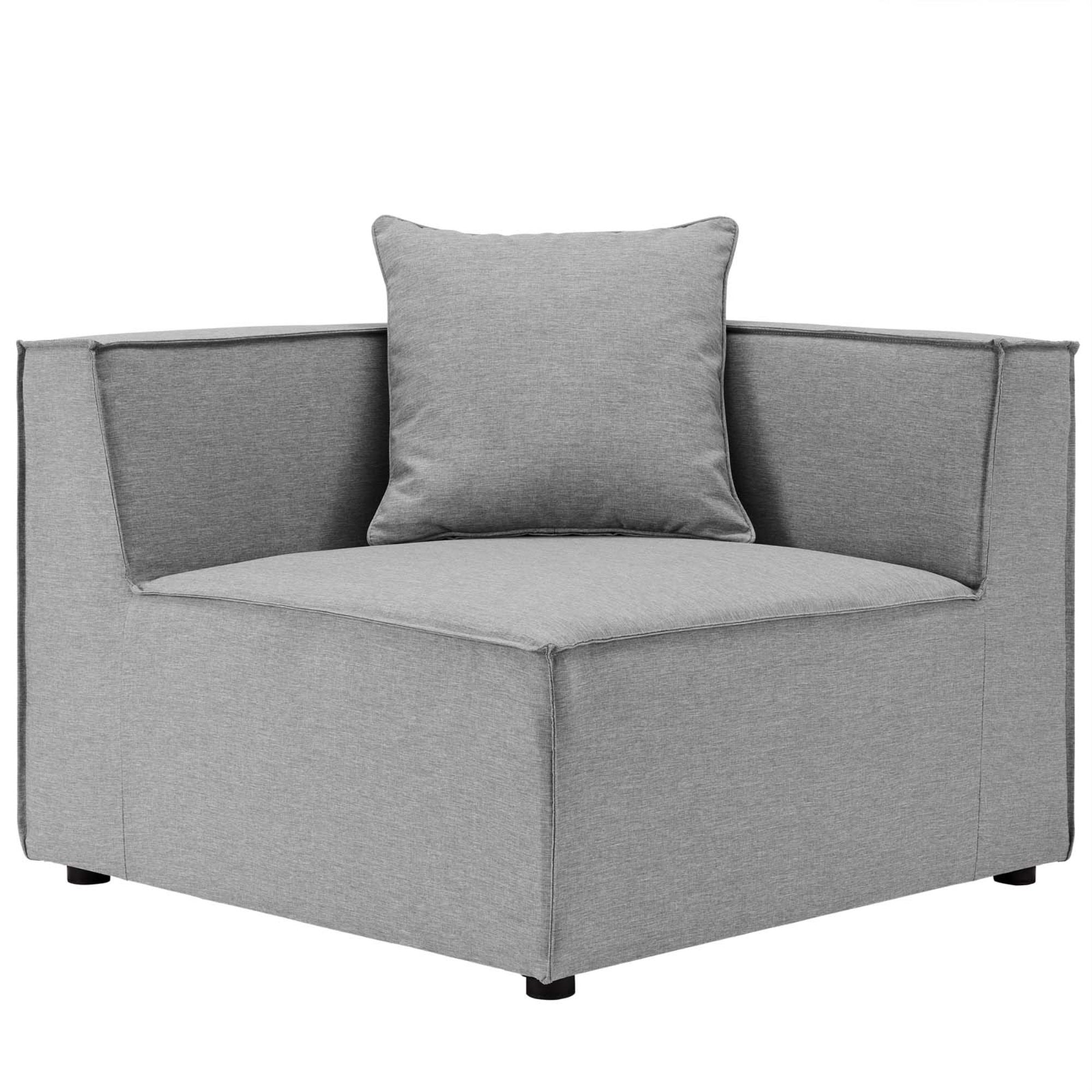 Modway Saybrook Outdoor Patio Upholstered 10-Piece Sectional Sofa Gray