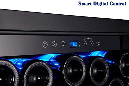BODEGA 15 Inch Wine Cooler,Upgrade Wine Refrigerator 31 Bottle with Quiet Compressor Cooling Constant Temperature System Front V