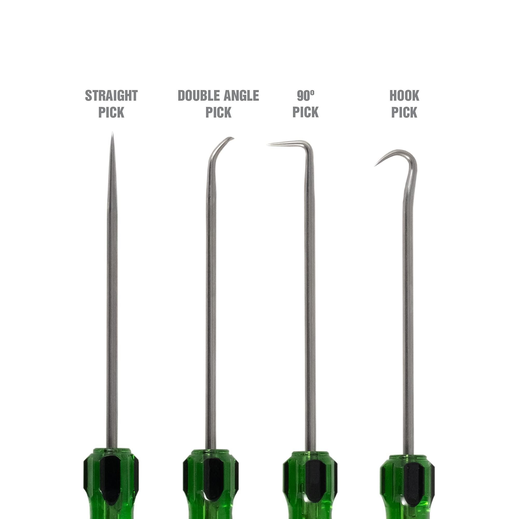 oemtools 26546 4 pc hook and pick set w/acetate handle, pick set mechanic, hook tool, pick tool, vehicle pick and hook set, p