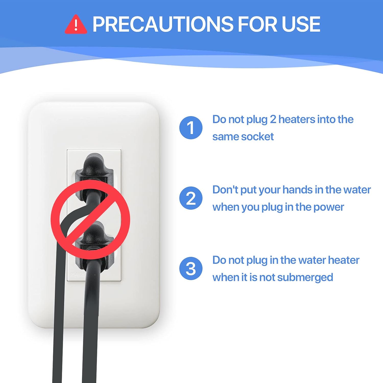 Generic Immersion Water Heater, with Thermometer Immersion Heater, Heat 5 Gallons of Water in Minutes Bucket Heater, Bathtub Heater, Su