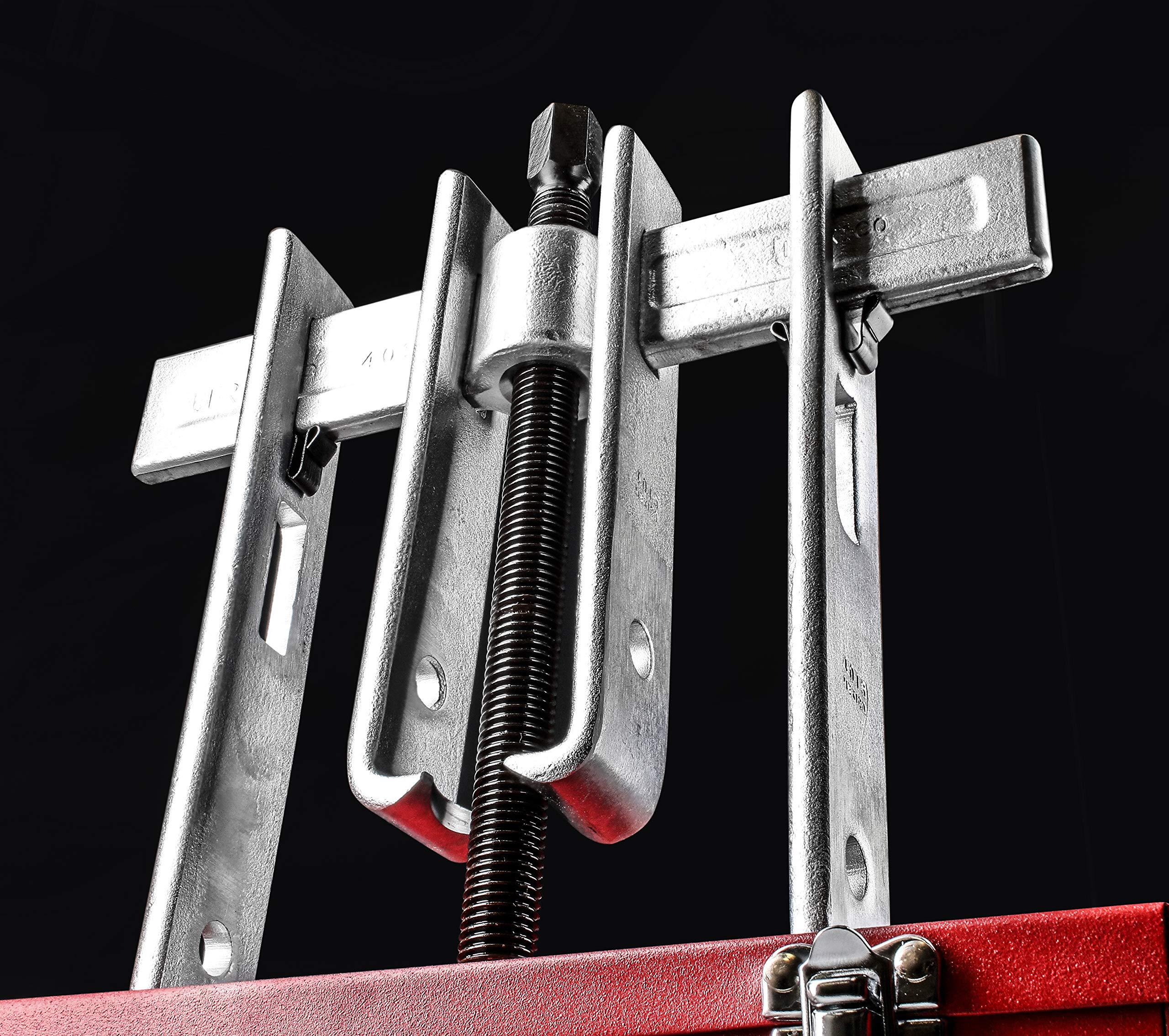 urrea 4238 straight 2 way jaw puller 10 ton without metal box, 8-piece