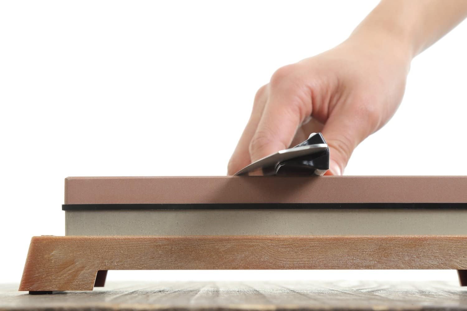 KING Whetstone Starter Set Include 1000/6000 Grit Combination Whetstone made in Japan, Knife Angle Holder, B