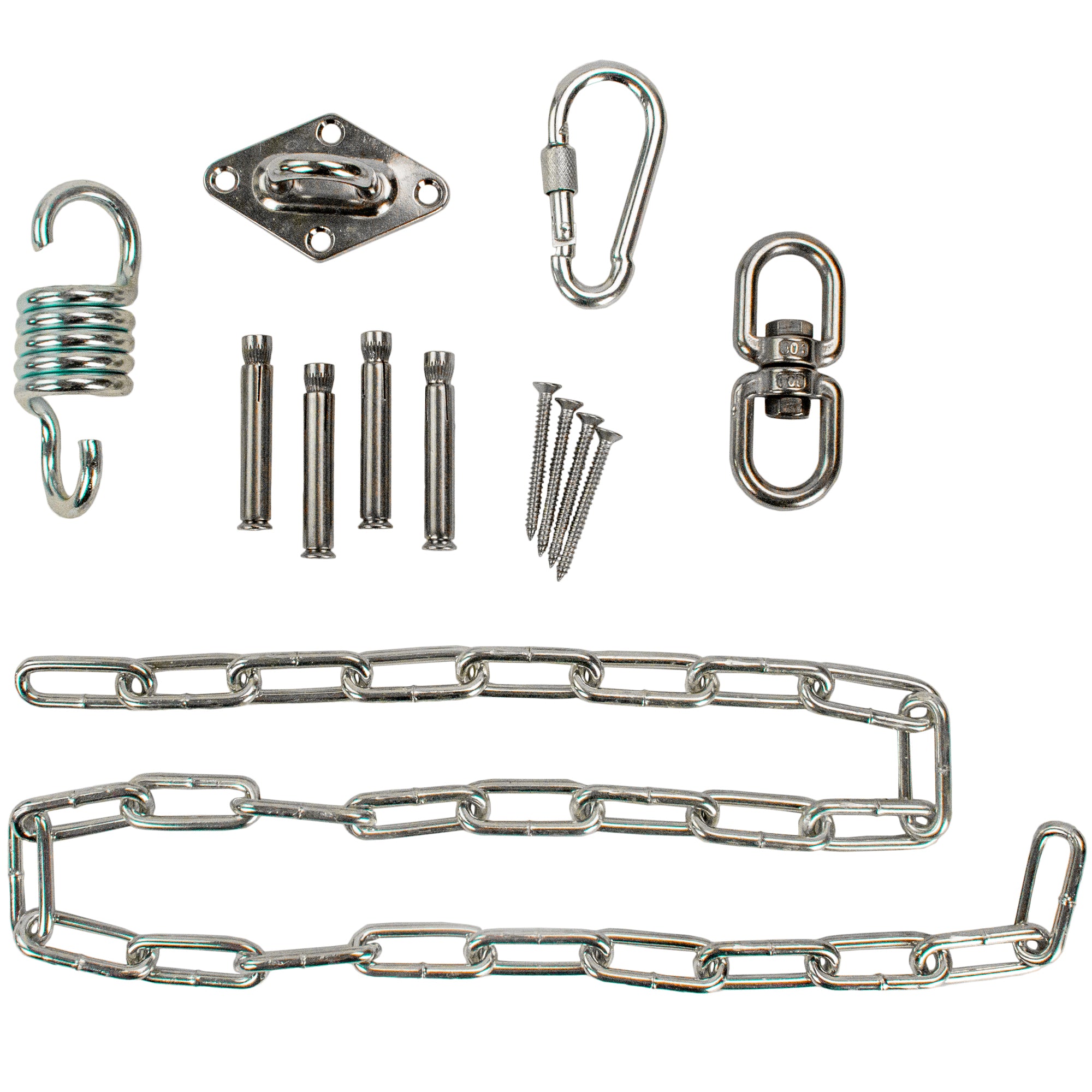 Northlight Stainless Steel Ceiling Mount Kit for Hanging Chair with Chain and Swivel Hook