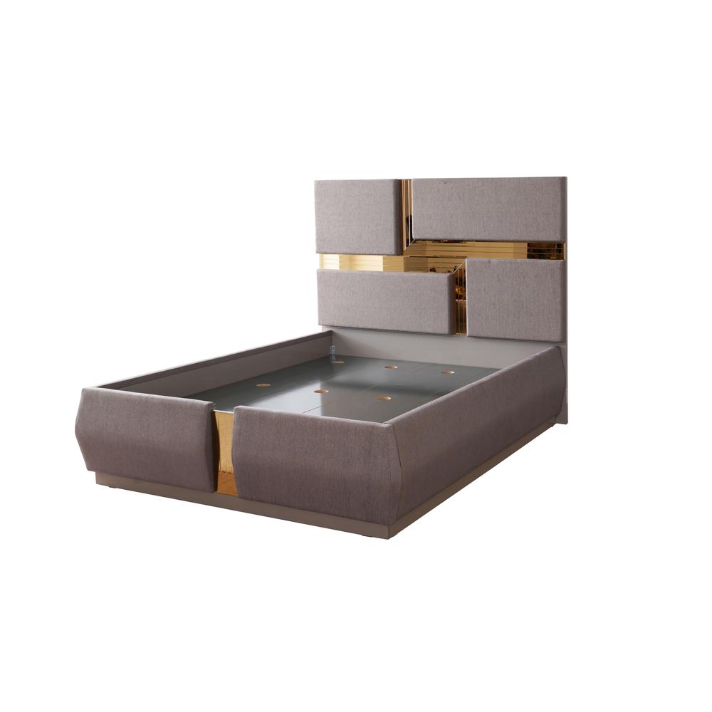 Galaxy Home Furnishing Lorenzo Modern Style Mirror Accent 4PC/5PC Bedroom set Made with Wood