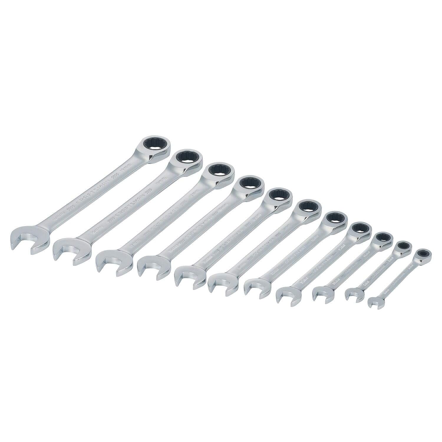 TKM Products Cmmt87021 11-Piece 12-Point Metric Ratchet Wrench Set