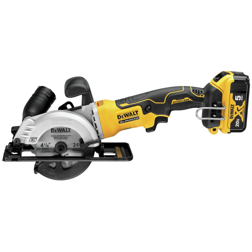 DeWalt DCS571P1 ATOMIC 20V MAX 5 Ah Brushless 4-1/2 in. Circular Saw Kit