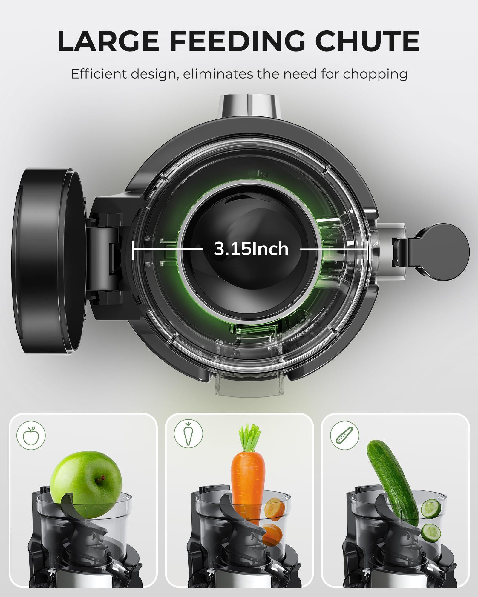 jocuu cold press juicer machine with 3.15