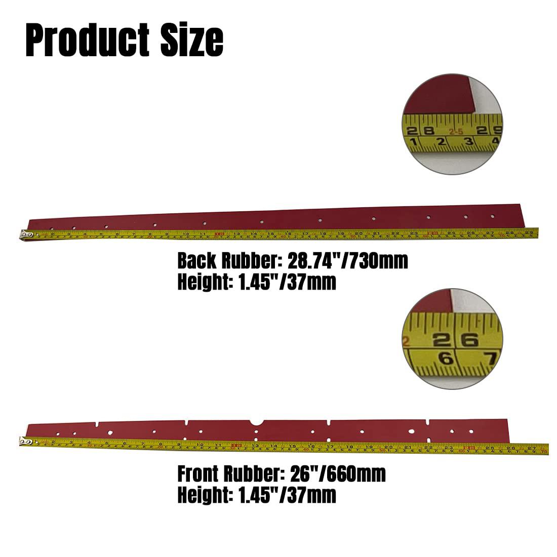 eLifecenter emotor 26 inch rubber squeegee fit for 15 inch em-25 emotor-25 floor scrubber machine(a pair)