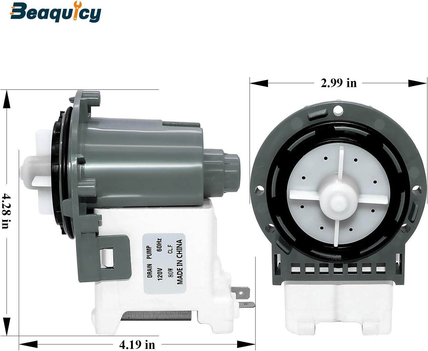 Beaquicy DC31-00054D PX3516-01 Washer Drain Pump GENUINE (OEM PART)  - Replacement for Sam-sung Washing Machine - Replaces DC96-01585L,D