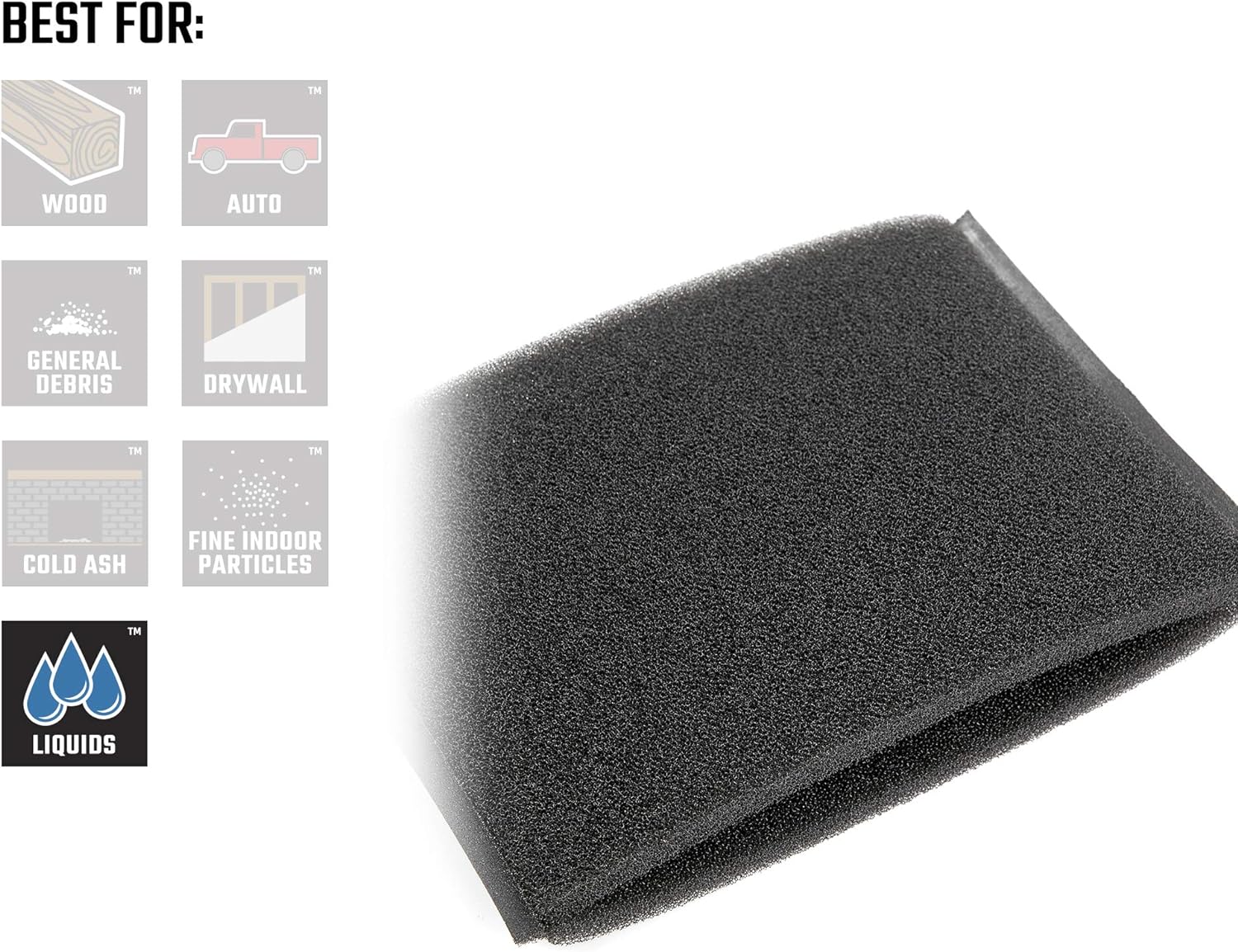 Emerson Tool Company CRAFTSMAN CMXZVBE38765 Wet/Dry Vac Foam Sleeve, Wet Filter for Shop Vac Branded Shop Vacuums