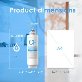 Waterdrop WD-G3-N1CF Pre-sediment and Carbon Block Filter, 6-month Lifetime, Replacement for WD-G3-W Reverse Osmosis System