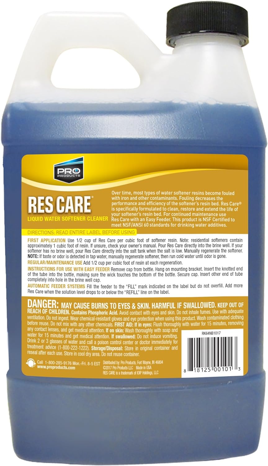 Generic ResCare RK64N All-Purpose Water Softener Cleaner Liquid Refill, 64 Ounce