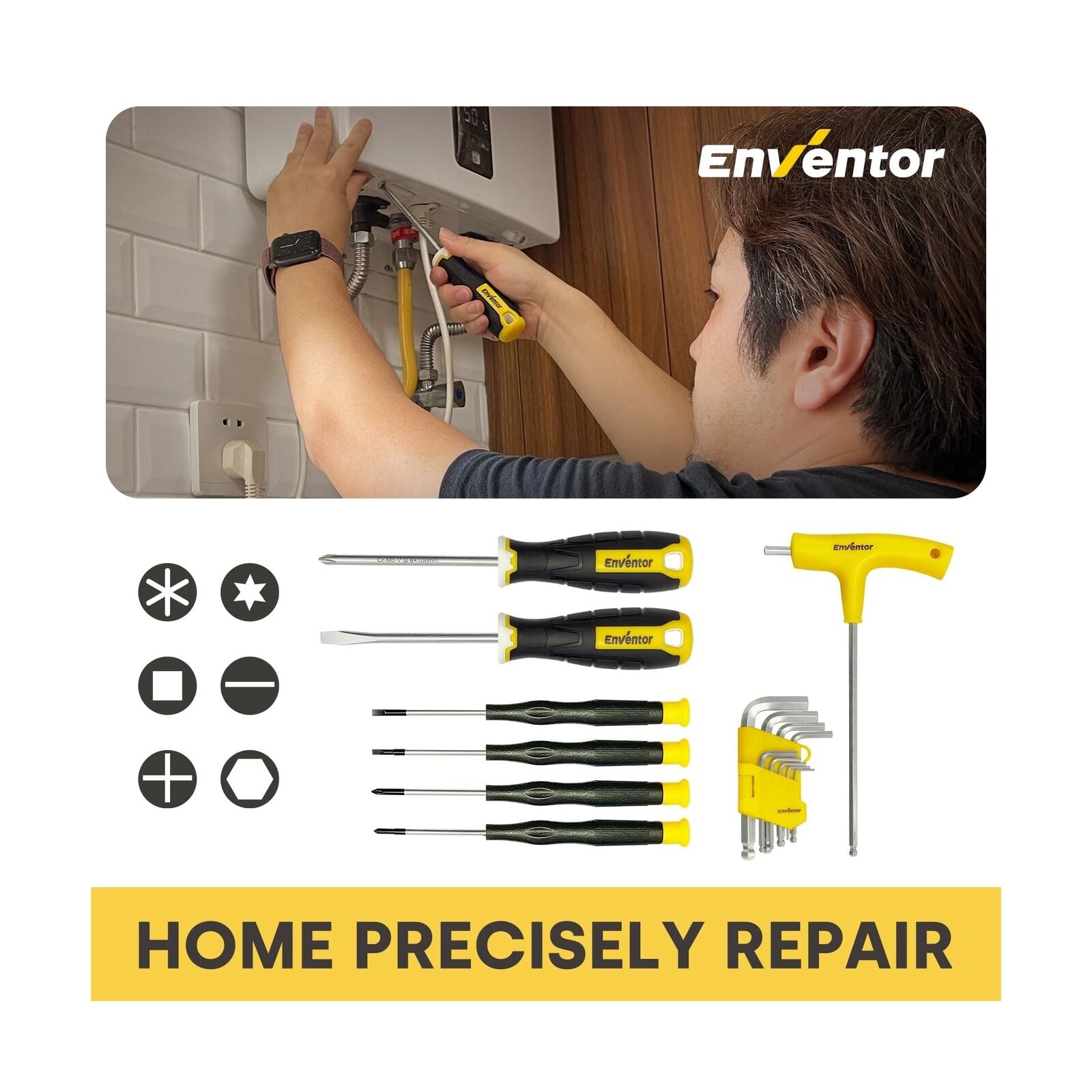 GCP Products Home Tool Kit, 220 Pcs Basic Household Auto Repair Tool Set With Too...