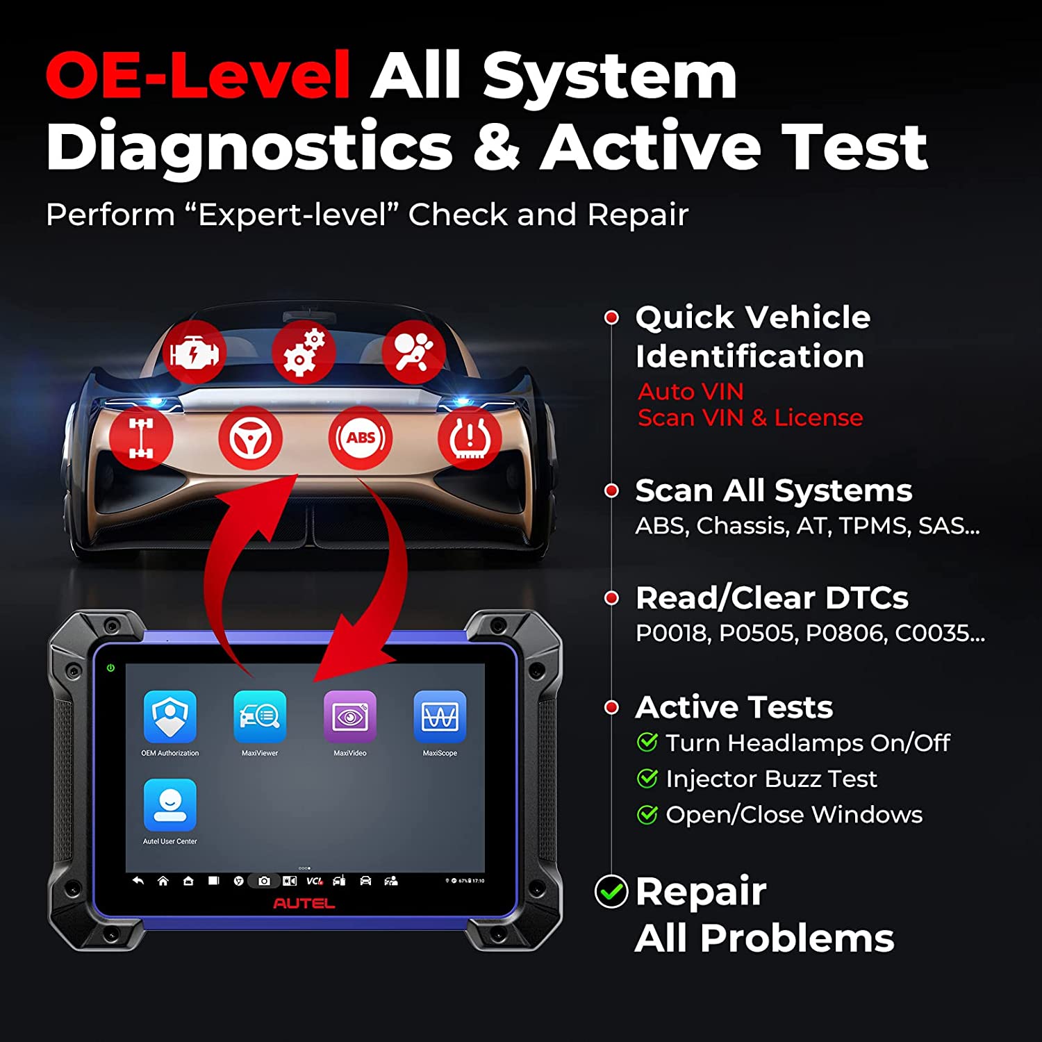 Autel MaxiIM IM608 II Pro IMMO Key Fob Programming Car Diagnostic Scan Tool with XP400 PRO, Free MKPA-KIT, G-BOX2 &a; APB112