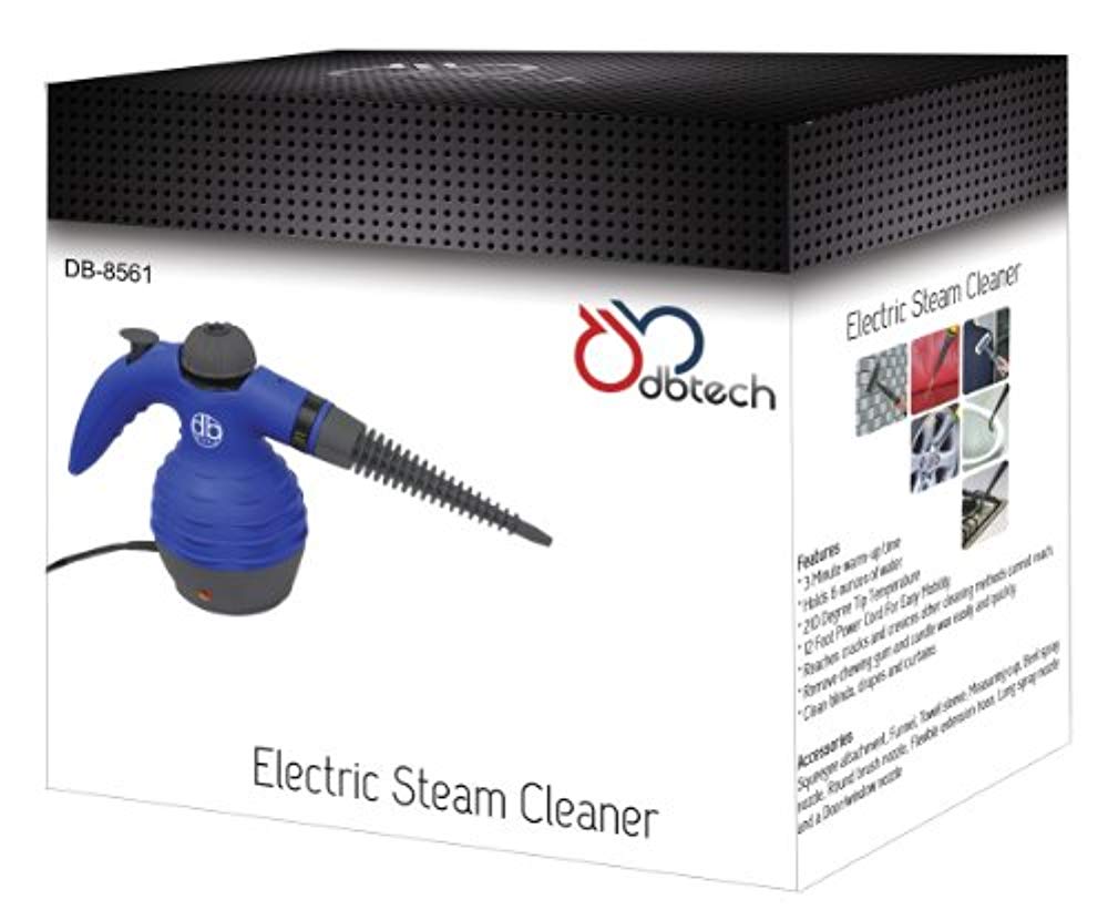 DBTech Handheld Multi-Purpose Pressurized Steam Cleaner for Stain Removal, Curtains, Crevasses, Bed Bug Control, Car Seats and More