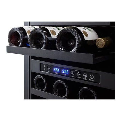 Summit SWC182ZCSS 18 Dual Zone Built-In Wine Cellar 28 Bottle in Stainless Steel