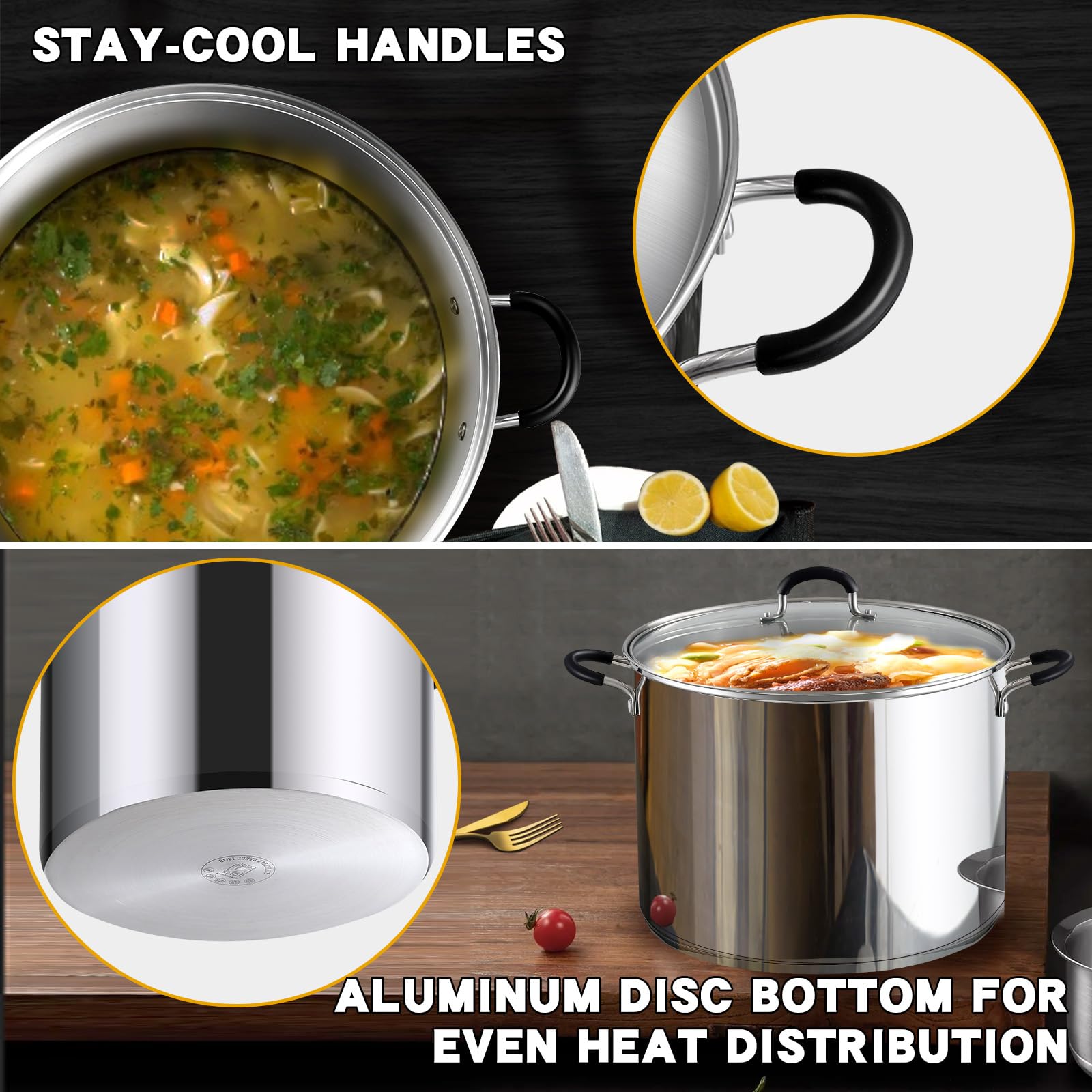 cook N Home 3 Quart Sauce Pot casserole Pan Stockpot saucier, 3 QT, Silver