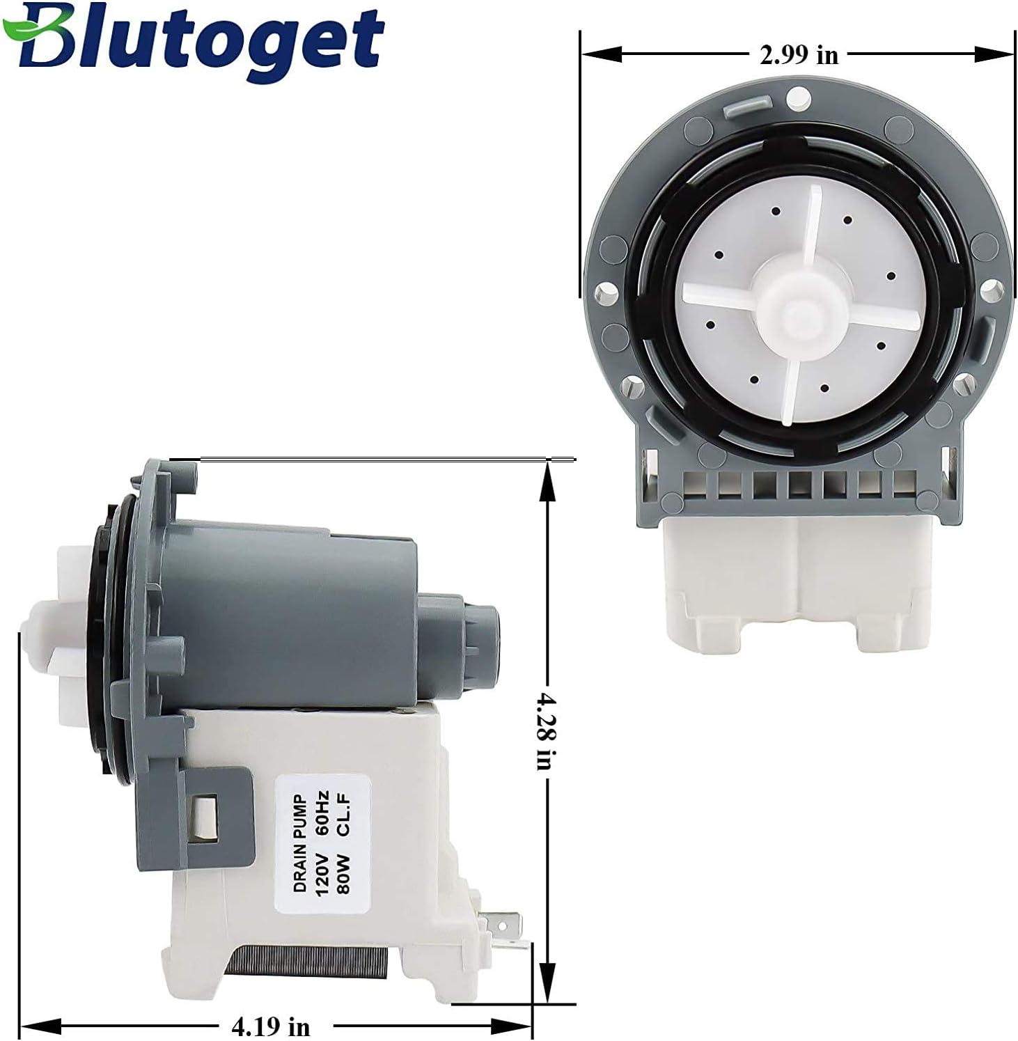 Blutoget DC31-00178A PX3516-01 Washer Drain Pump Motor - Compatible with Samsung Washing Machine - Replaces PX3516-01 DC31-00178D AP5916