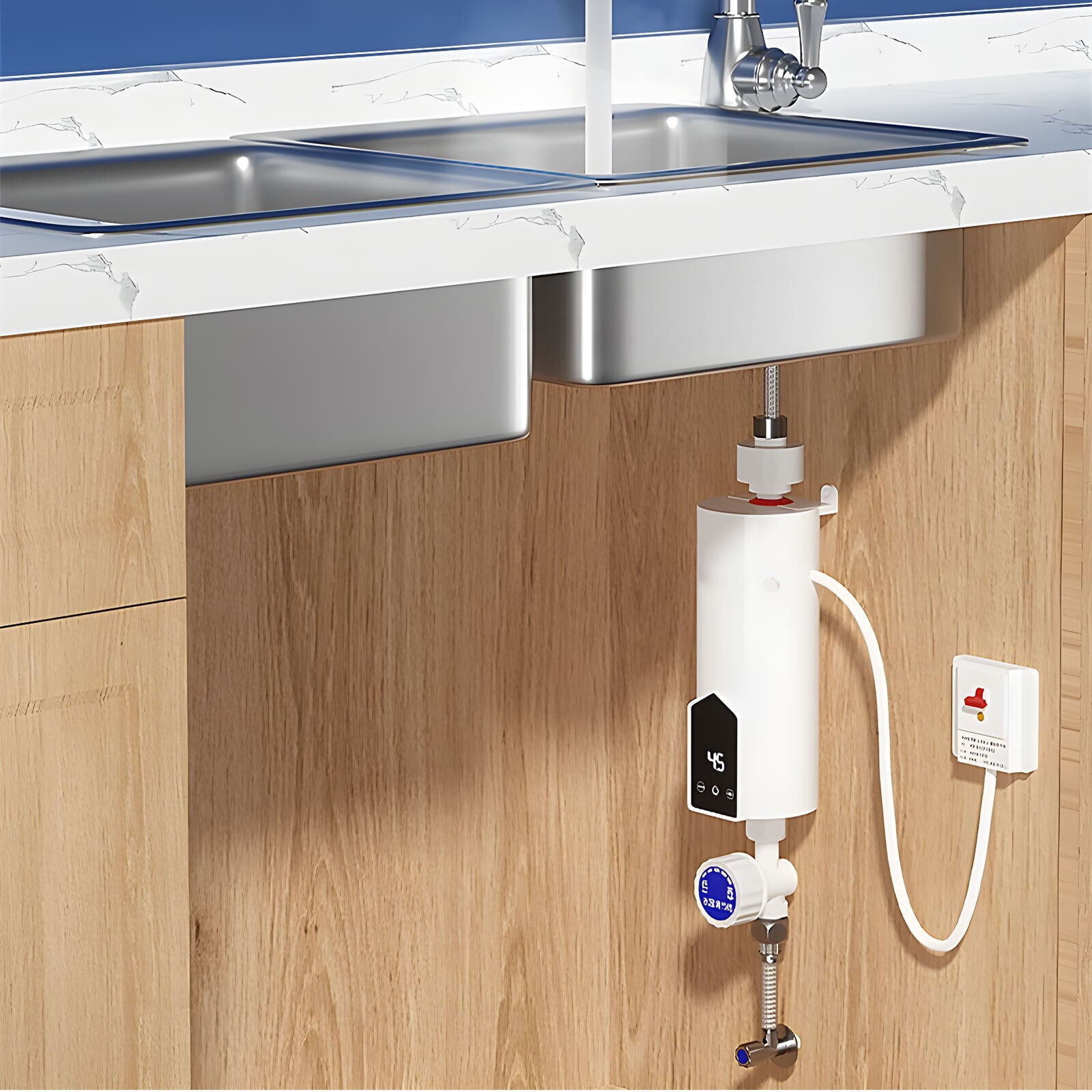 Great Choice Products New 110V Lcd Instant Hot Water Heater Electric Tankless Bathroom W/Shower Head