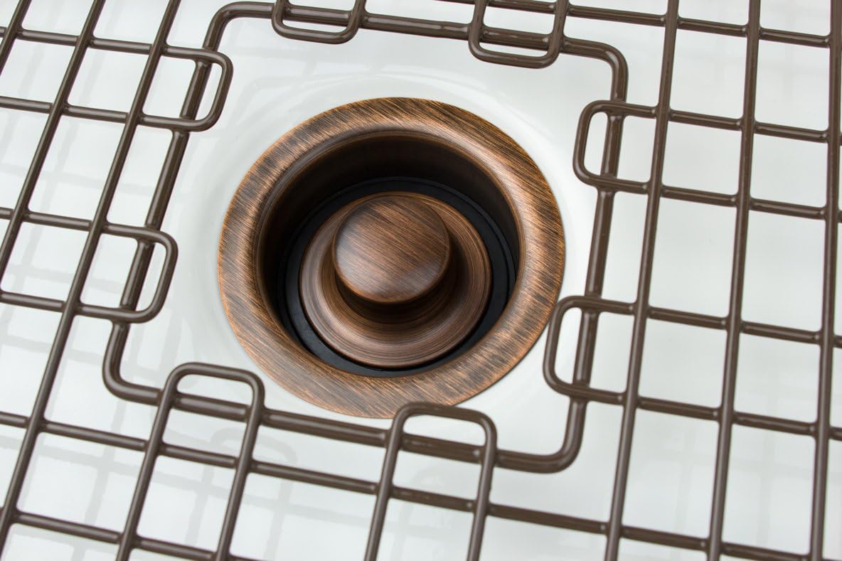 Sinkology TD35-01 FBA_TD35-01 Kitchen Sink Disposal Flange and Stopper in Antique Copper, Bronze