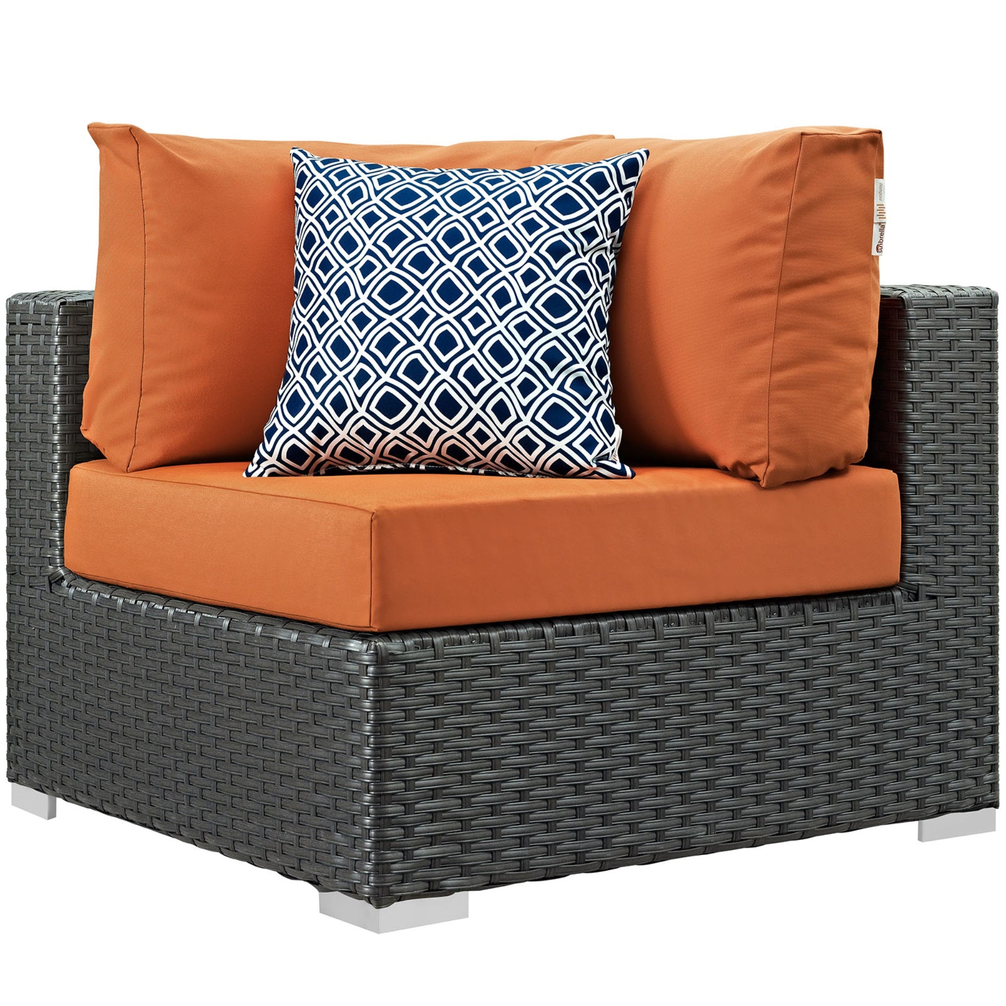 Ergode Sojourn 7 Piece Outdoor Patio Sunbrella Sectional Set - Canvas Tuscan