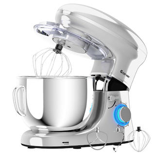Gymax 6.3 Quart Tilt-Head Food Stand Mixer 6 Speed 660W w/Dough Hook, Whisk