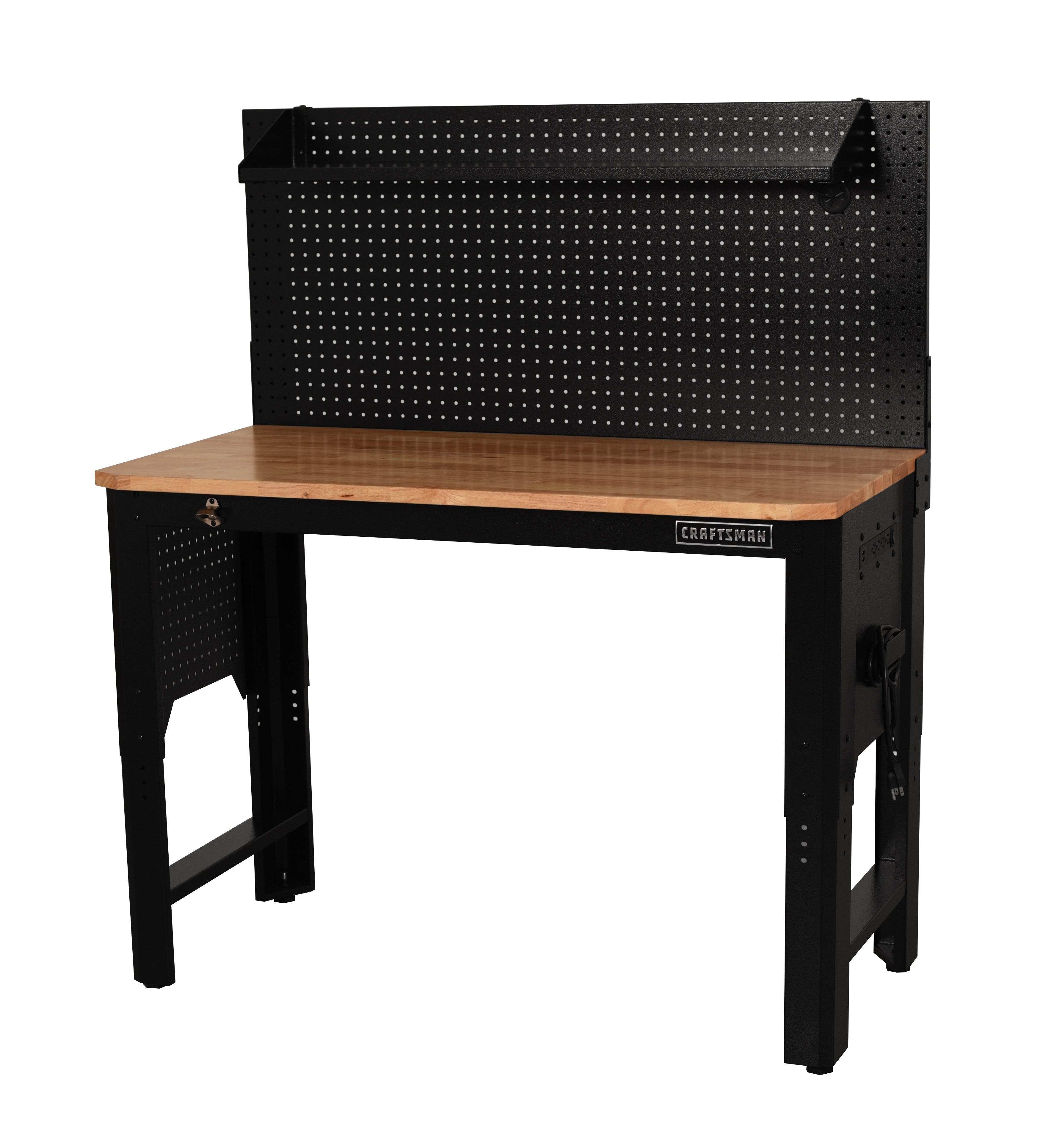 Craftsman 48 in. Adjustable Height Workbench with Pegboard and LED Light