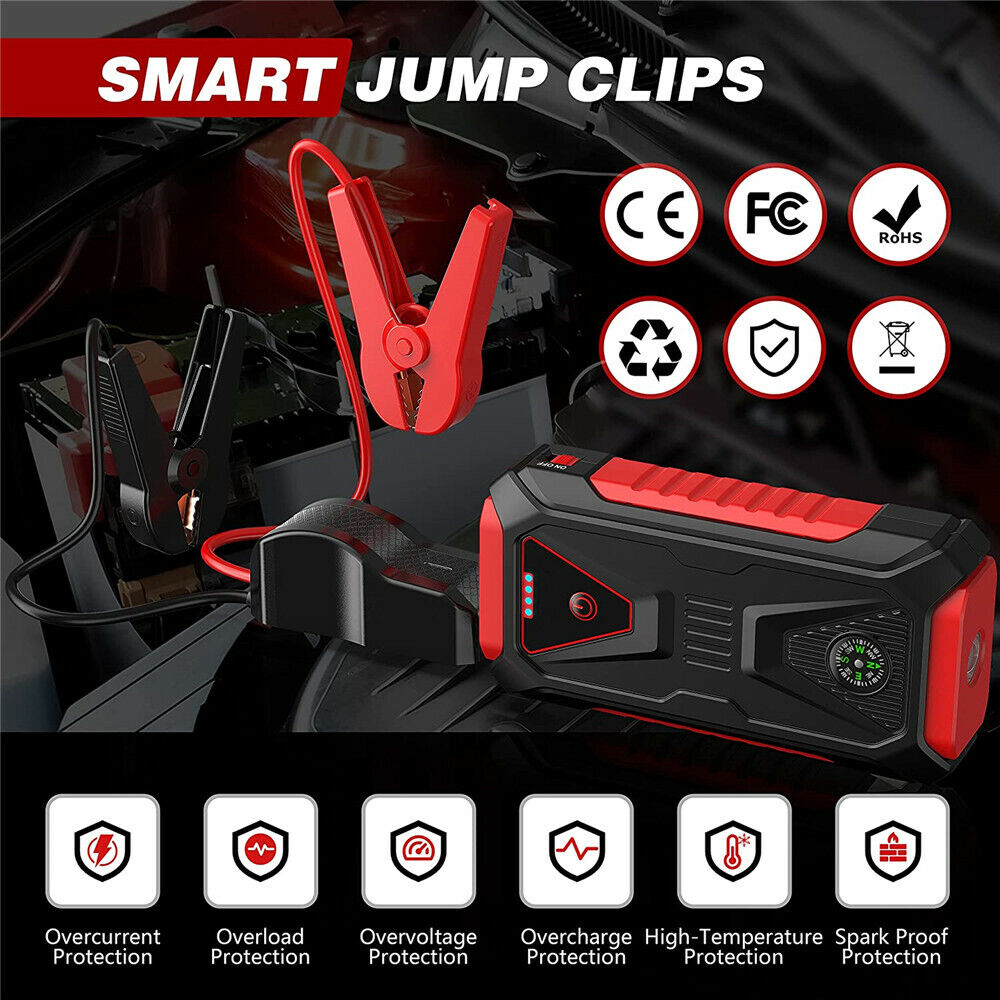 Great Choice Products 28000Mah Car Jump Starter Booster Jumper Box Portable Power Bank Battery Charger