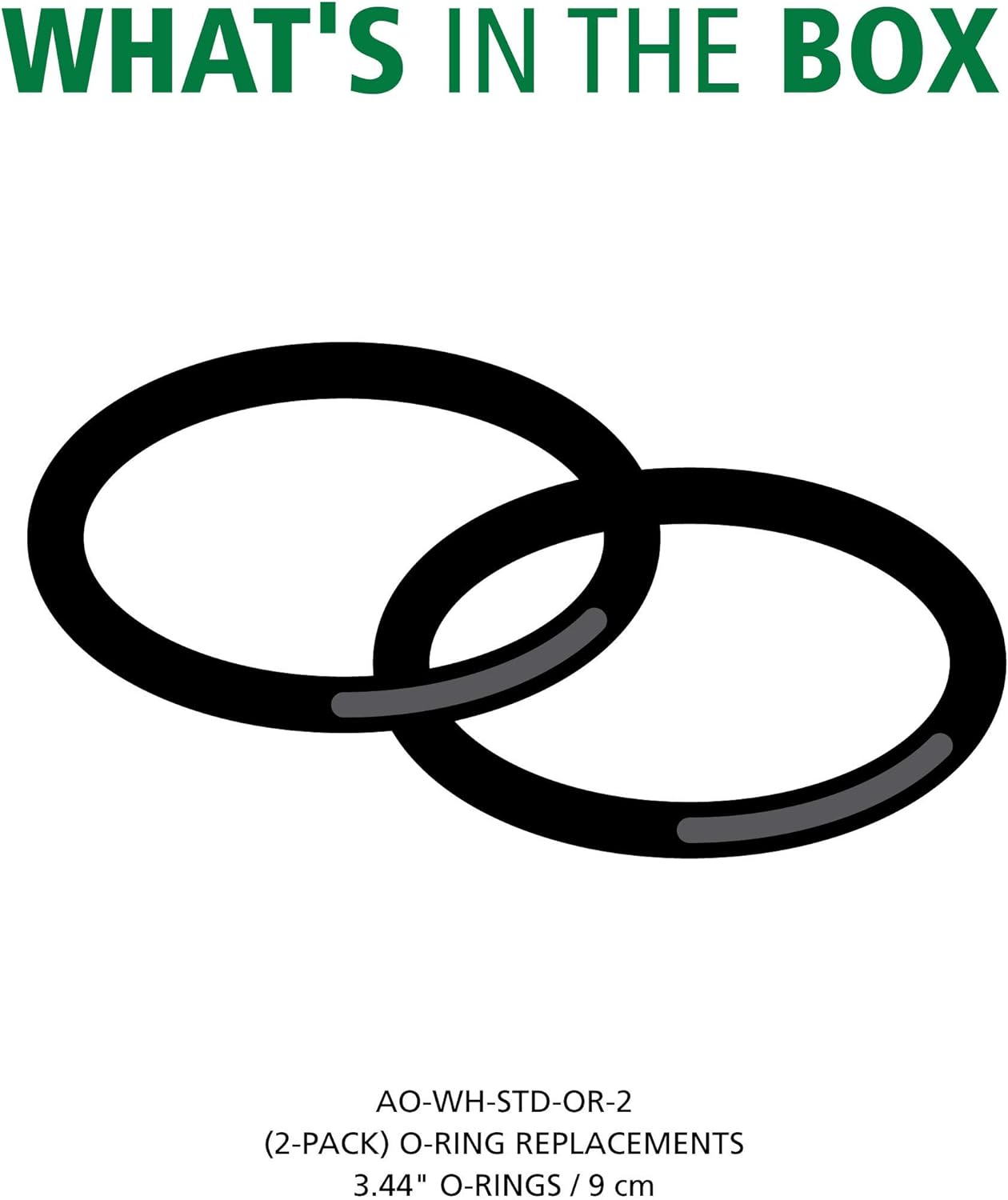 A. O. Smith AO-WH-STD-OR-2 - Whole House Water Filter O-Rings 3.44 Inch 9 Cm Actual Diameter Fits Housings Designed for 2.5 Inch Filters -