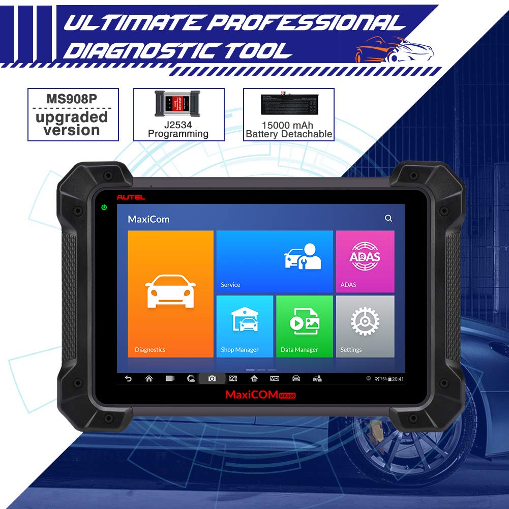 Autel MK908P OBD2 Scanner Automotive Diagnostic Scan Tool with MaxiVideo Scope MV108 Including ECU Coding, Benz&a;BMW Programming