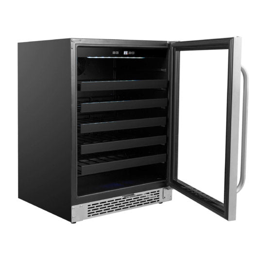 Whynter BWR-408SB 24 inch Built-In 46 Bottle Undercounter Stainless Steel Wine Refrigerator Reversible Door Digital Control