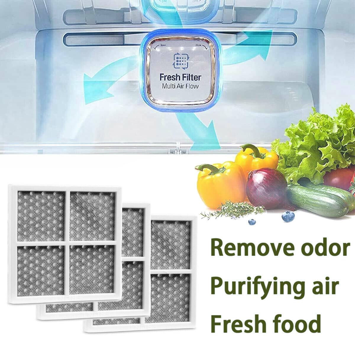 Great Choice Products Replacement Air Filter For Lg Lt120F Kenmore Elite 469918 Refrigerator 4 Pack