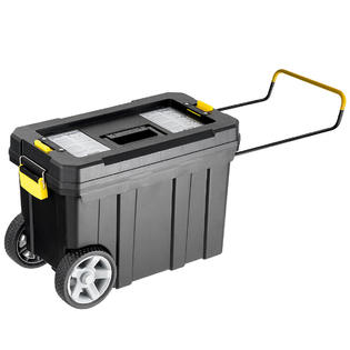Gymax 2-in-1 Rolling Tool Box Set Mobile Tool Chest Storage Organizer Portable Black