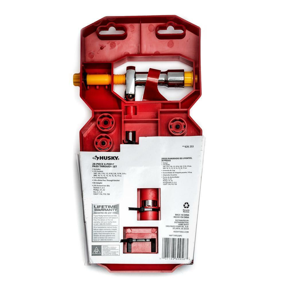 Great Choice Products 3/8 In. Drive 6-Point Pass-Thru Ratchet And Socket Set (28-Piece)