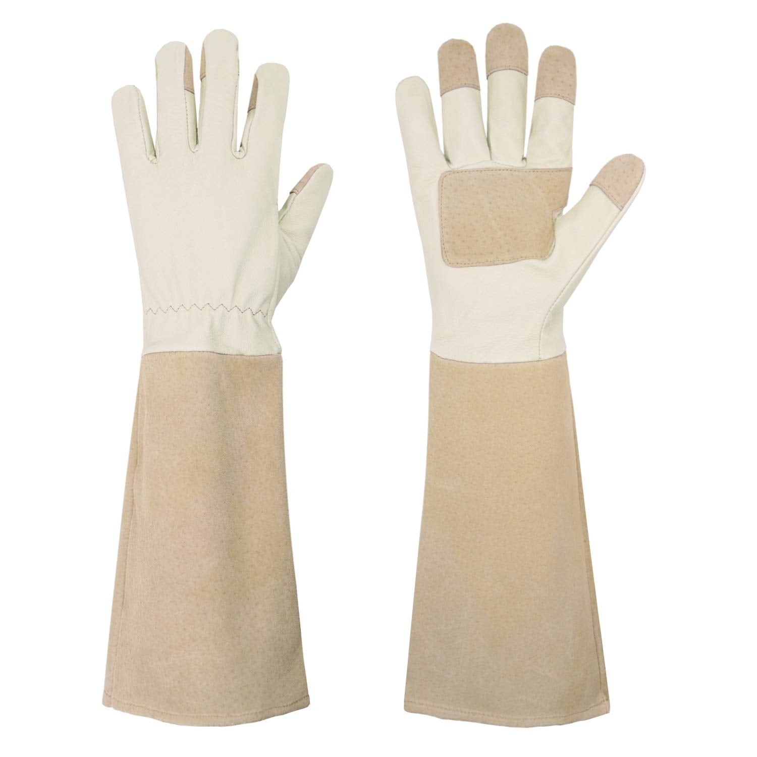 HANDLANDY Rose Pruning Gloves for Men &a; Women, Long Thorn Proof Gardening Gloves, Breathable Pigskin Leather Gauntlet, Best Gard