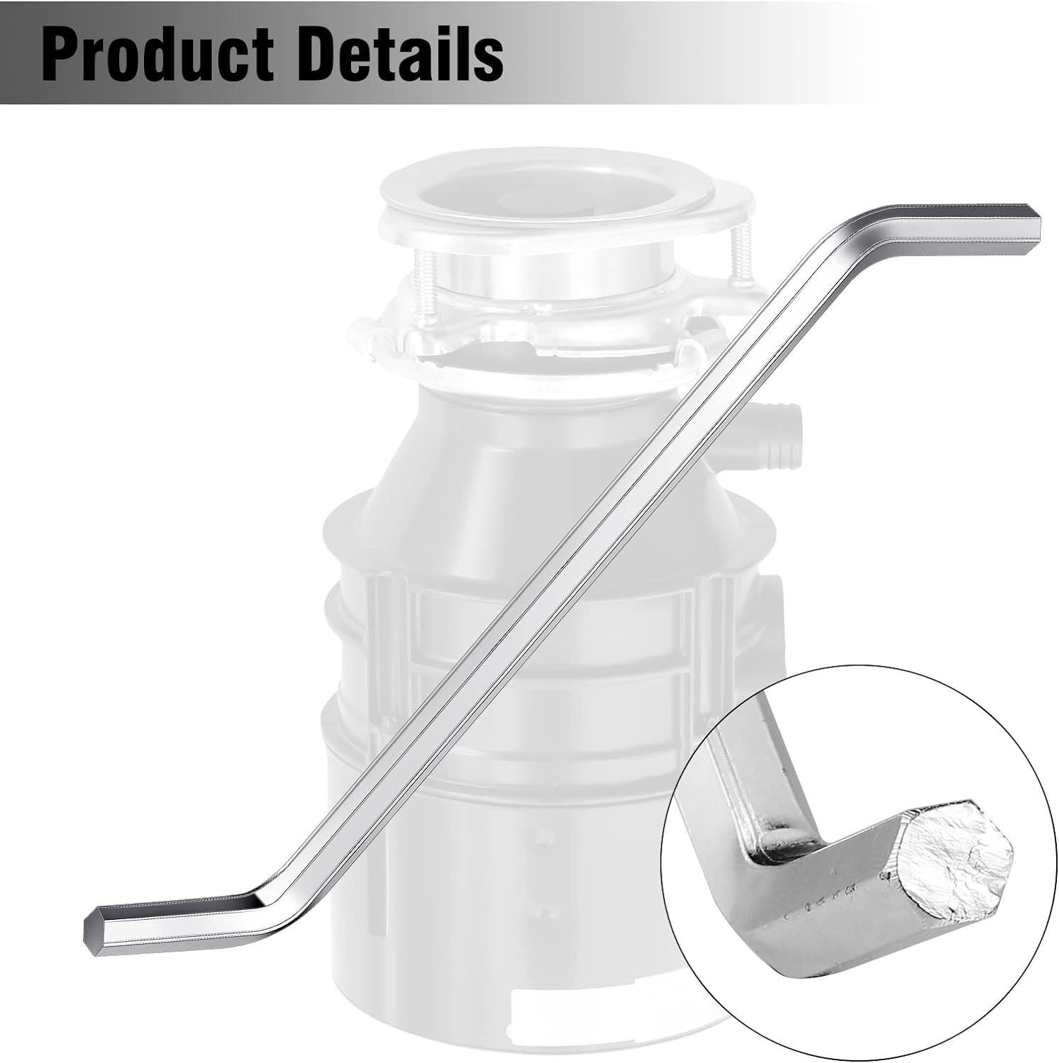 Lanties 4 Pcs Garbage Disposal Wrench Tool, Garbage Disposal Tool Metal Garbage Disposal Parts for Kitchen Sink, Food Garbage Disposal,